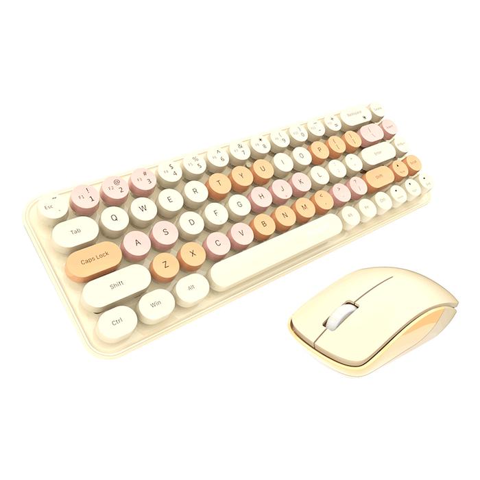 Gambar MOFii Keyboard Mouse Wireless Set 2.4G Colorful iDou - Brown&Yellow dari MOFii Indonesia undefined Tokopedia