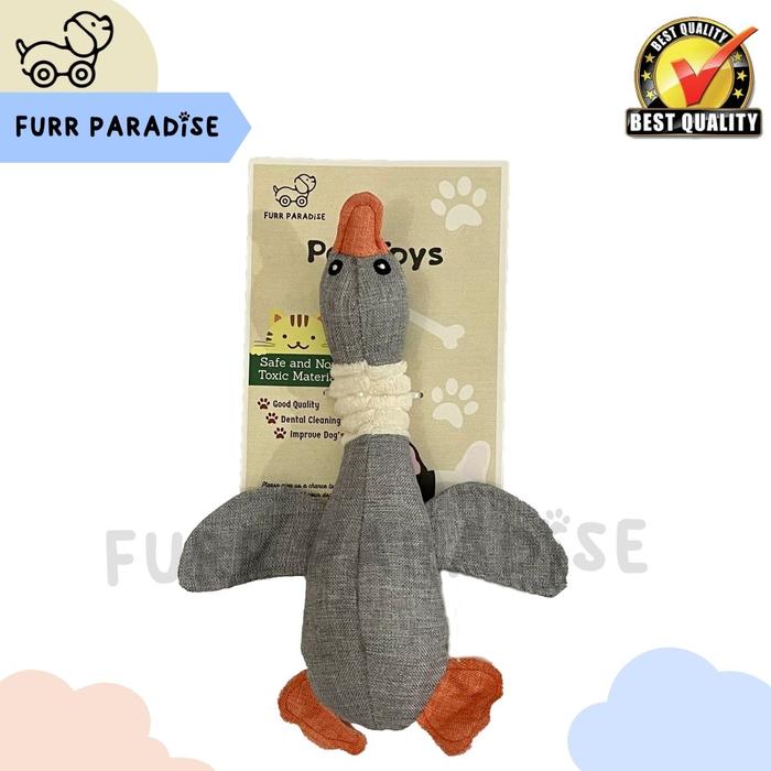 Gambar Boneka Gigit Anjing Bebek , Plush Toys , Squeaky Toys , Gigitan Anjing - Grey dari Furr Paradise undefined Tokopedia