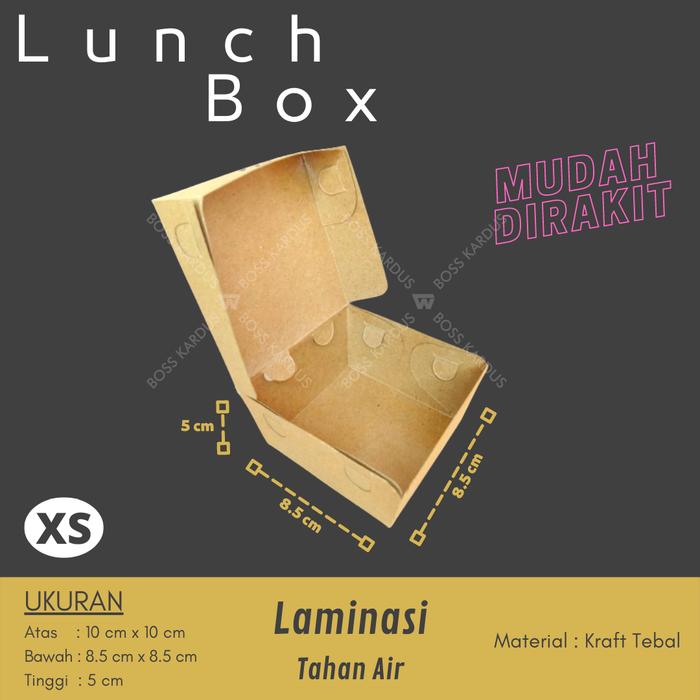 Gambar Lunch Box Paper/Paper box/Kraft laminasi/Paper Lunch Box - XS dari bosskardusofficial undefined Tokopedia