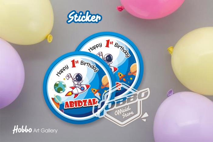 Gambar 10 pcs - Stiker Ultah - Tumpeng Mini - Nasi Box - Bento - Sticker Ulang Tahun - Birthday Sticker - Astronout dari Hobbo Official undefined Tokopedia