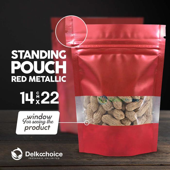 Gambar Plastik Kemasan MEDIUM 14cm DELKOCHOICE Standing Pouch Sealer Makanan - Red Win 14x22 dari PabrikPacking undefined Tokopedia