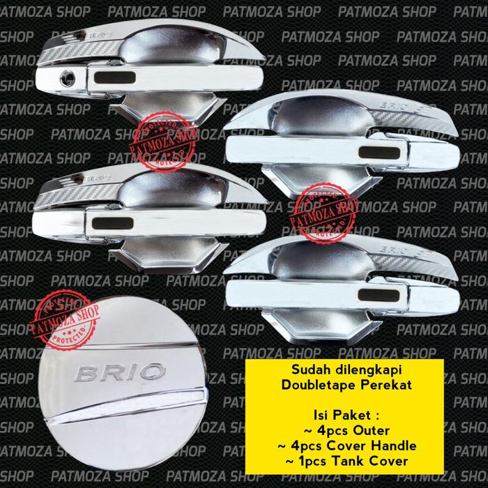 Gambar SET AKSESORIS EKSTERIOR MOBIL ALL NEW BRIO. BRIO ELEGANT CHROME - PAKET LENGKAP A dari PATMOZASHOP undefined Tokopedia