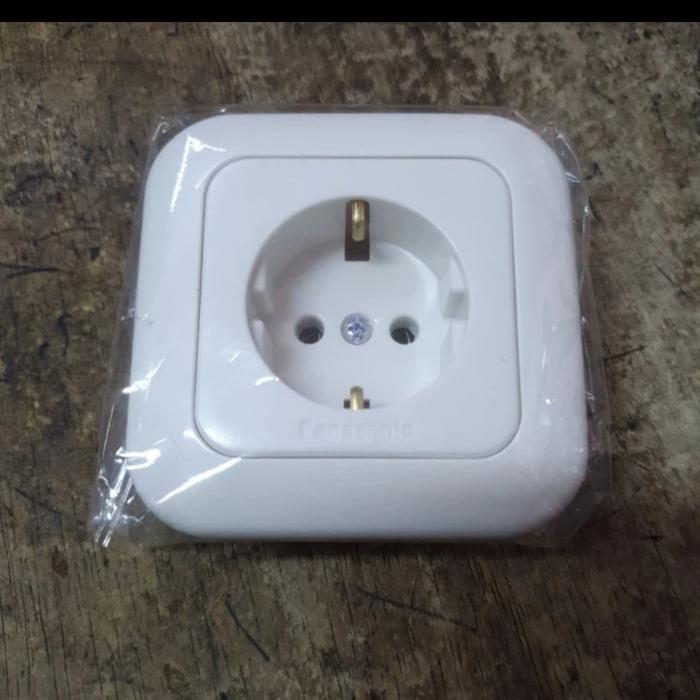 Gambar stop kontak arde panasonic hitam black style wesjp1121b - PUTIH WS NCP dari PROLED ELECTRIC undefined Tokopedia