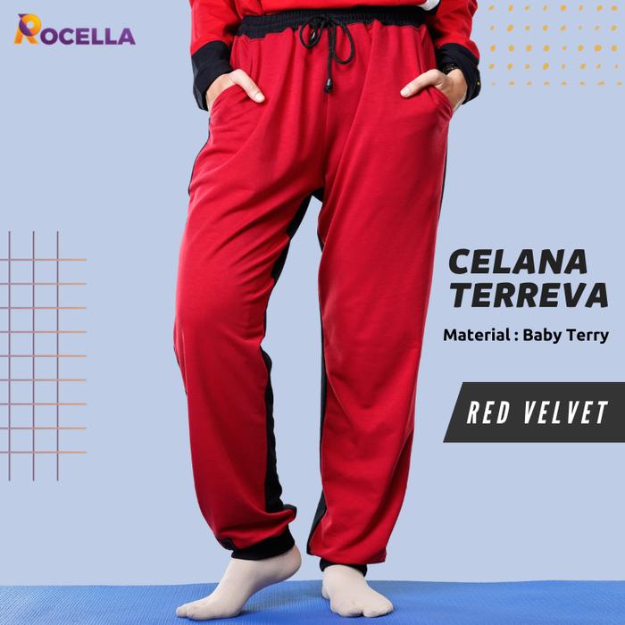 Gambar Setelan Baju Yoga Muslimah Rocella Revena Tereva Stelan Olahraga Senam - CelanaRedVelvet, S-M dari Rocella Store ID undefined Tokopedia