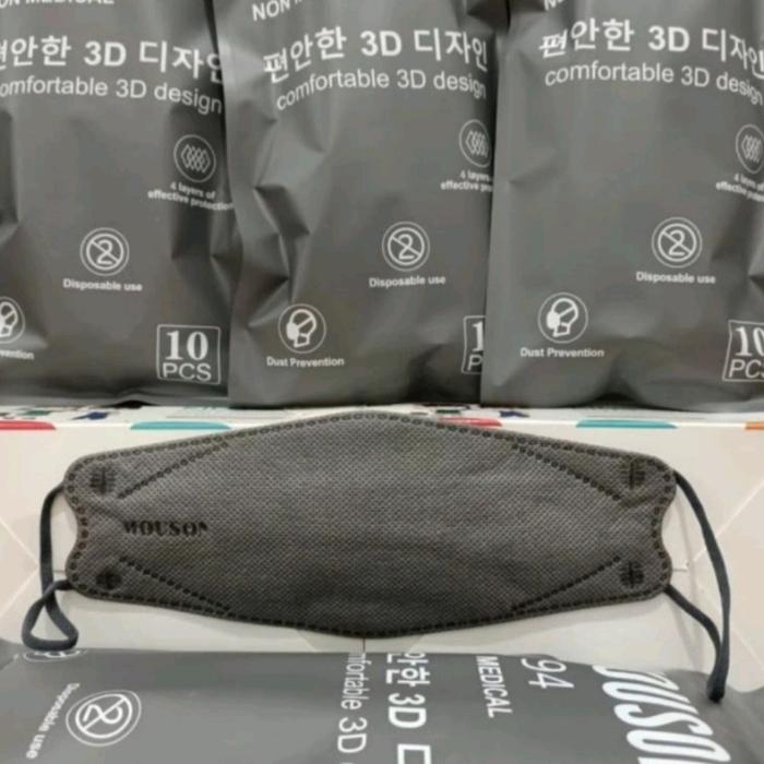 Gambar Masker Kf94 Embos Mouson Isi 10 Tebal - Grey dari Vigoe store undefined Tokopedia
