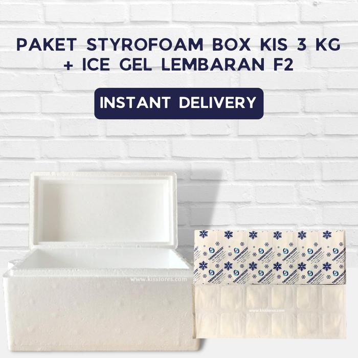 Gambar Styrofoam Box kecil packaging Ice cream/frozen food 1kg dan 3kg - Box kis 3kg, styrofoam only dari kisstores_NEW undefined Tokopedia