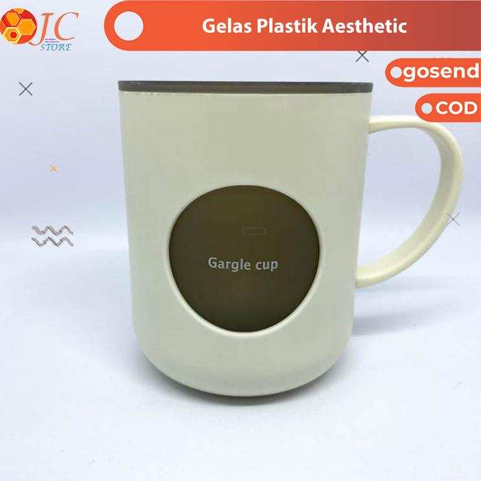 Gambar JC Gelas Plastik Aesthetic / Gelas Cangkir Love & Cherry 14 - Gargle Cream dari jcstore988 undefined Tokopedia
