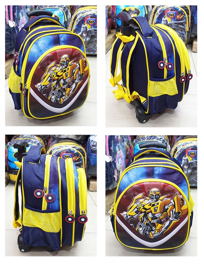 Gambar TAS DORONG TROLLEY TK / PAUD DINO DINOSOURUS 3Res IMPORT Luwi 12" - TRANSFOR V dari OnLanShop undefined Tokopedia