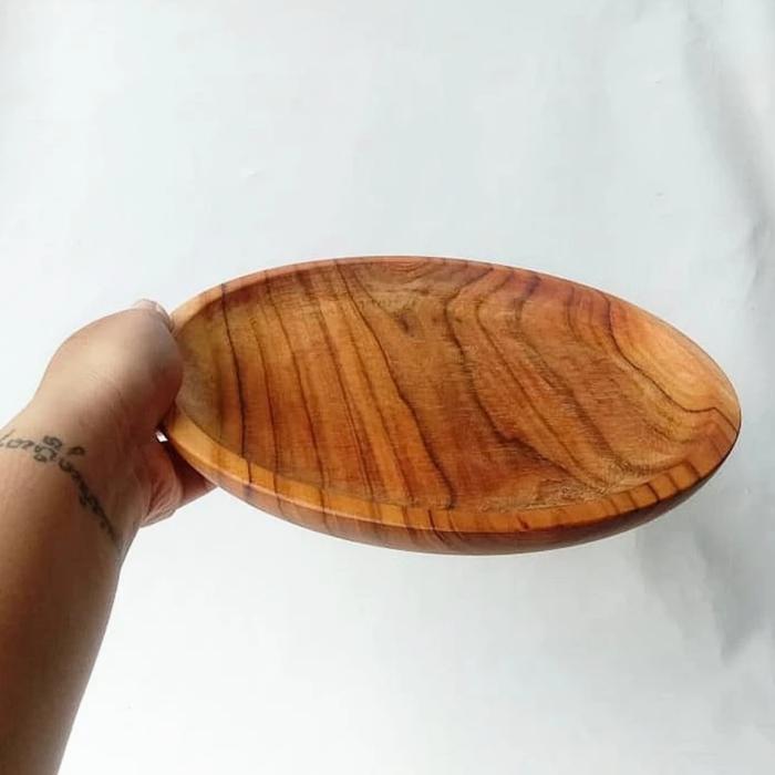 Gambar Wooden Plate Piring Lalapan Kayu Piring Cobek Piring Saji Kayu - Bulat 22Cm dari AGAPE INDONESIA undefined Tokopedia