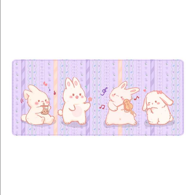 Gambar Lavender Rabbit keycaps pbt Yunzii / keycool not cat pink lucu bunny - mousemat dari KeyYou Collections undefined Tokopedia