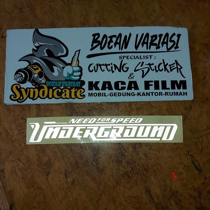 Gambar Sticker Motor/ Laptop/ Mobil Sticker UNDERGROUND NEED FOR SPEED - Putih dari boean variasi undefined Tokopedia