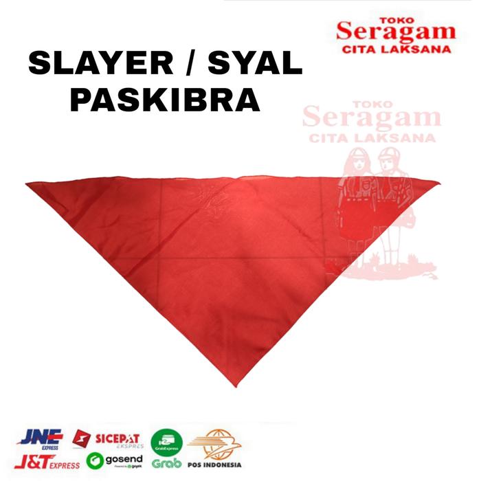 Gambar SYAL / SLAYER / SCARF PASKIBRA PASKIBRAKA MERAH PUTIH - FULL MERAH dari seragamcitalaksana undefined Tokopedia