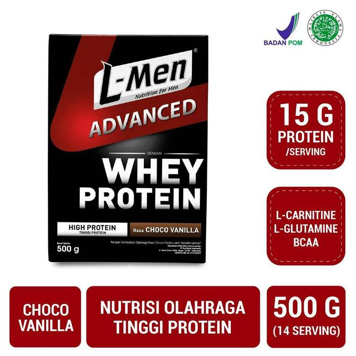Gambar L-Men Whey Advanced Choco Vanilla 500 gram - Suplemen Tinggi Whey dari clovis_store1 undefined Tokopedia