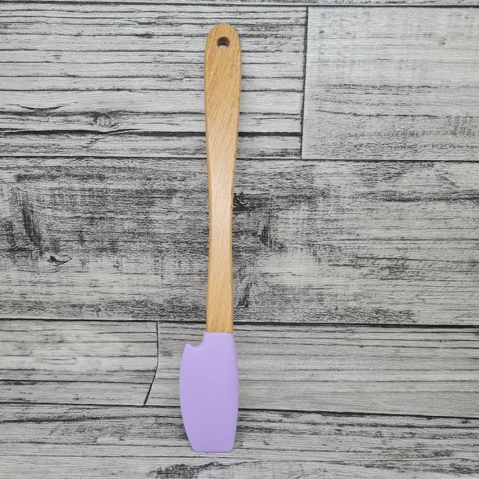 Gambar mini wooden utensil cooking spatula wooden handle / alat masak - lilac scraper dari etc shopline undefined Tokopedia