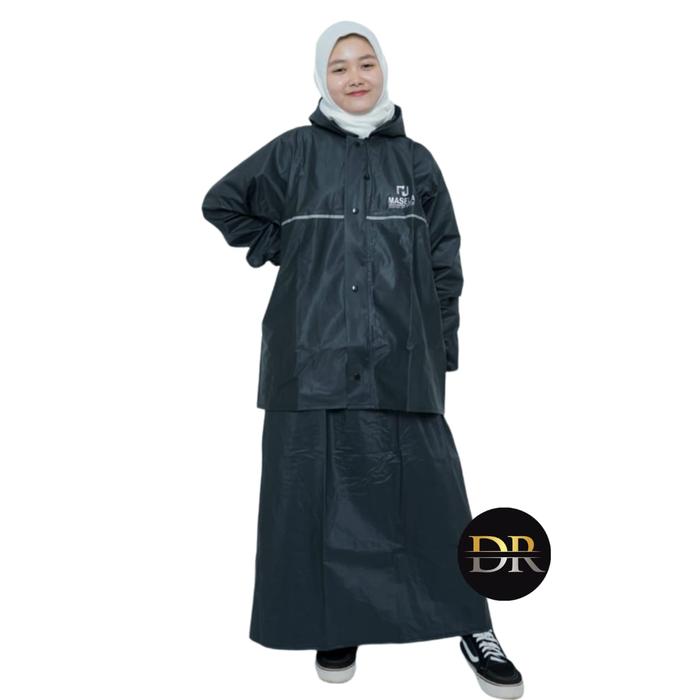 Gambar Jas Hujan Rok Setelan Baju Dan Rok Wanita Original Full Sealer - Hitam, L dari Masela Digital Raincoat undefined Tokopedia