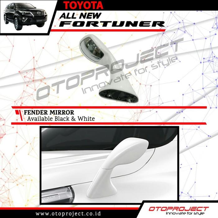 Gambar Spion Tambahan Kap Mesin / Fender Mirror All New Fortuner Vrz - Hitam dari HS VARIASI Car Accessories undefined Tokopedia