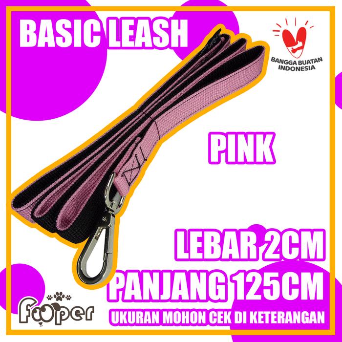 Gambar FOOPER Basic Dog Leash Tali Tuntun Anjing Small - Medium - Pink dari Fooper undefined Tokopedia