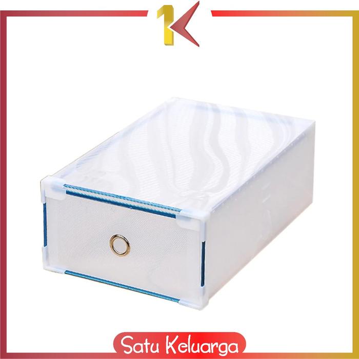 Gambar SK-C598 Kotak Sepatu Lipat Transparan Tebal Serbaguna Dengan List Besi - C598 - PUTIH dari Satukeluarga undefined Tokopedia