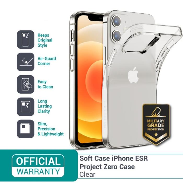 Gambar Soft Case iPhone ESR Project Zero - Phone Case - Clear, Iphone 13 dari Setia Mitra undefined Tokopedia