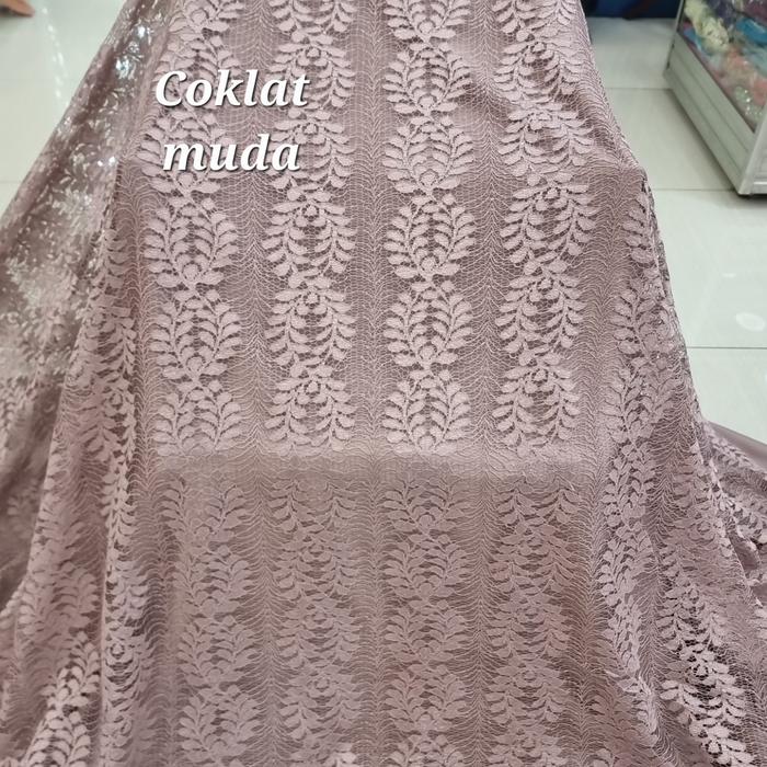 Gambar kain broklat brokat - coklat muda dari Toko Kain Megah undefined Tokopedia
