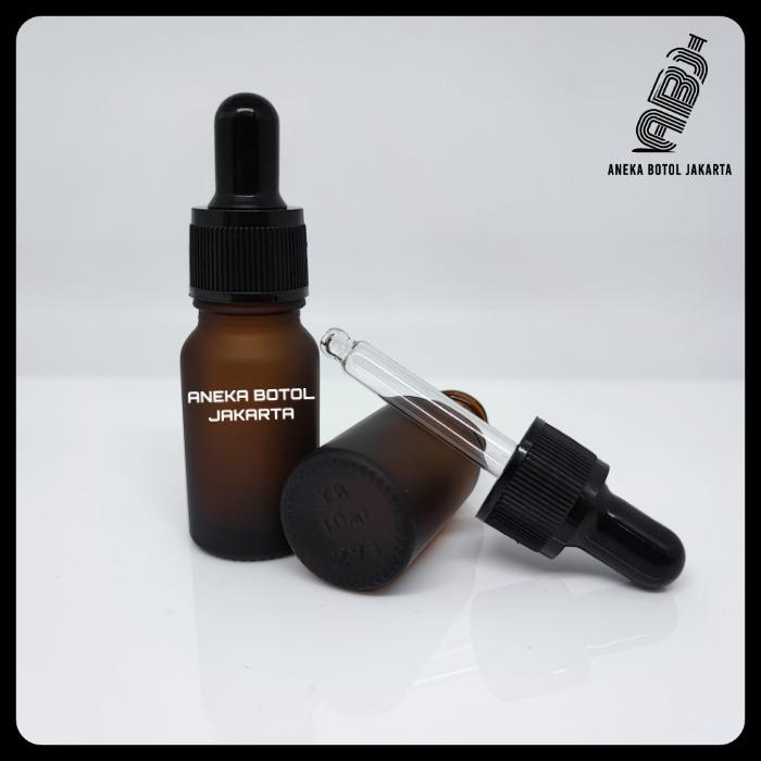 Gambar Botol kaca amber frosted 10ml pipet ring non segel motif ribbed garis - Hitam dari aneka.botol.jakarta undefined Tokopedia