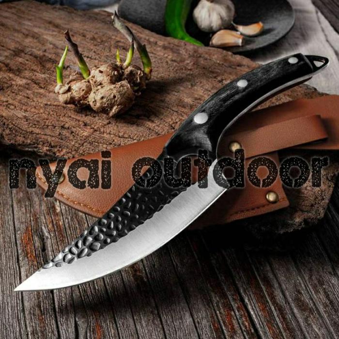 Gambar butcher knife pisau camping hiking survival - Hitam dari Nyai Outdoor undefined Tokopedia