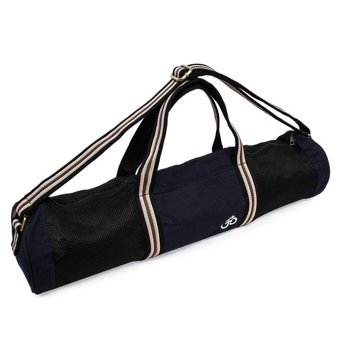 Gambar Yoga Bag Kanvas Jaring Tebal / Tas Matras Yoga Bahan Kanvas Tebal - Biru Navy dari Unique Yoga Bali undefined Tokopedia