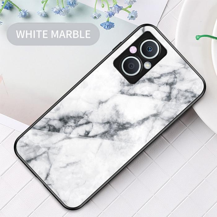 Gambar Marble Glass Case OPPO RENO 7Z 8Z 5G RENO7 Z RENO8 Z RENO7Z RENO8Z 5G Softcase Hardcase Casing HP - Nomor 1 dari Akheshop_NEW undefined Tokopedia