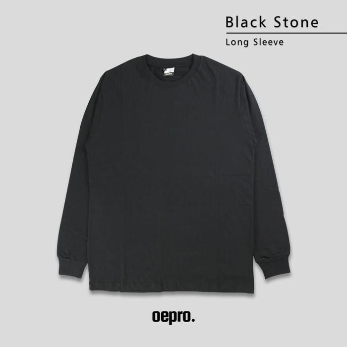 Gambar Baju Kaos Polos Lengan Panjang Laki-Laki Wanita Oversize T-Shirt Oepro - Hitam, M dari BELFASHOP com undefined Tokopedia