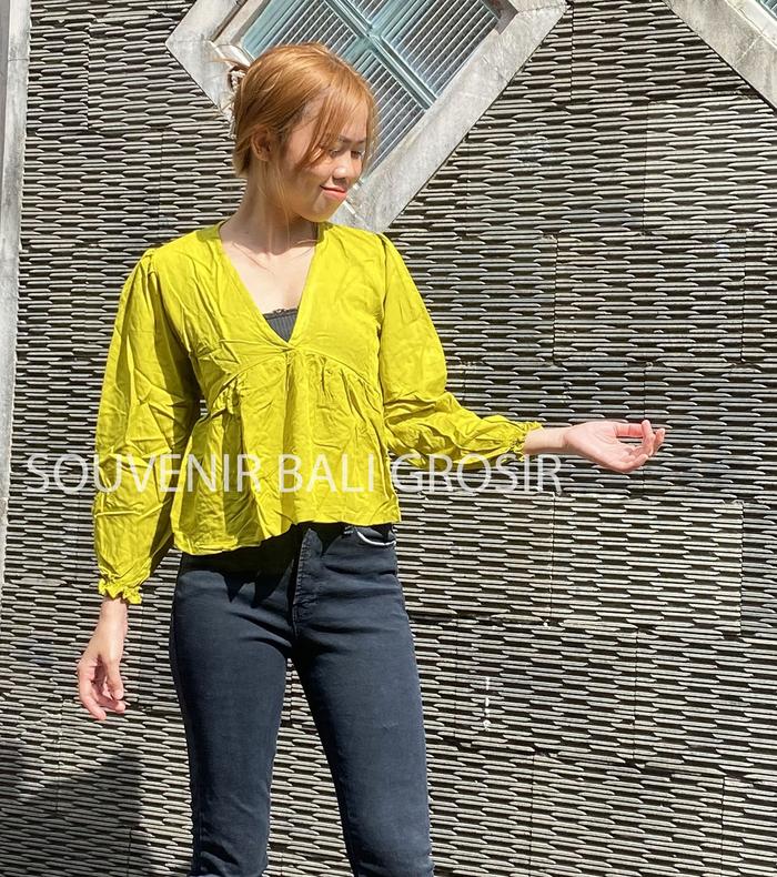 Gambar Mona Crop Top Bali / Baju Atasan wanita Rayon Bali/ COD/ Crop Top - lemon dari Souvenir bali grosir undefined Tokopedia