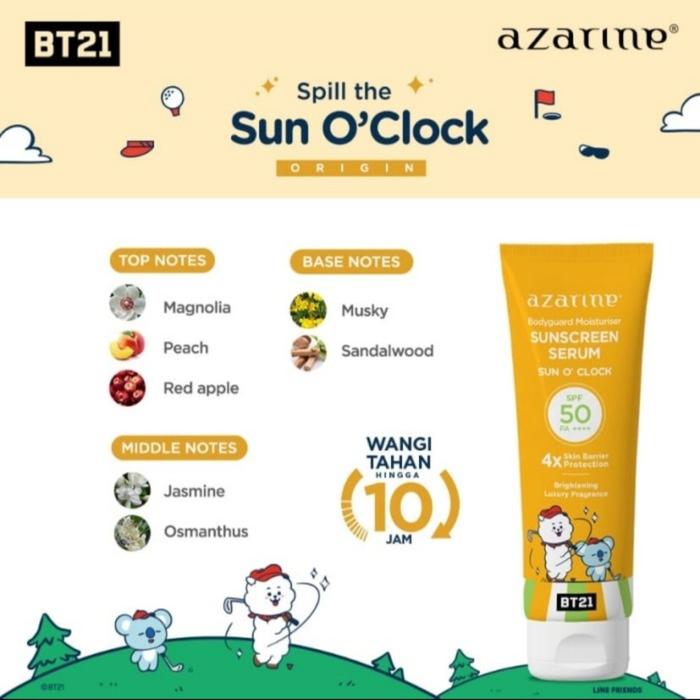 Gambar AZARINE X BT21 Bodyguard Moisturizer Sunscreen Serum - Sun O'clock dari Alphabets. undefined Tokopedia