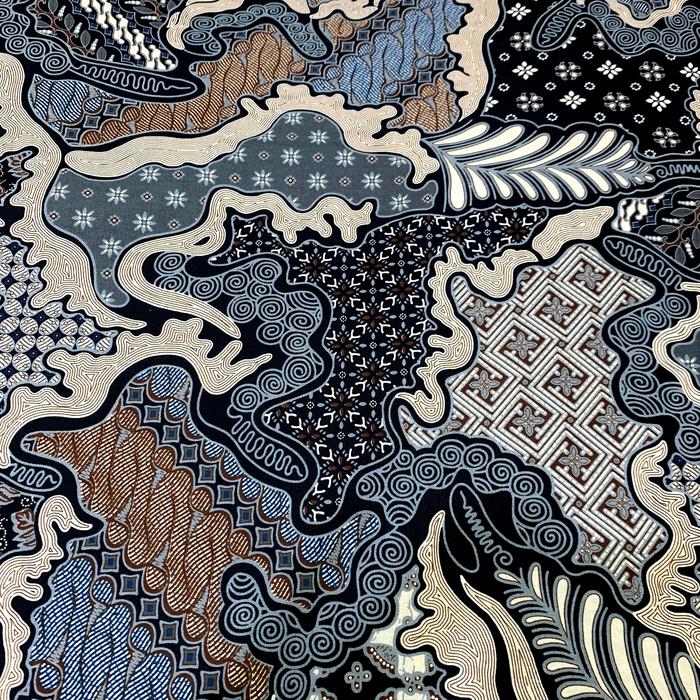 Gambar KAIN BATIK KATUN PRIMISIMA METERAN BY DORA MOTIF ABSTARCT - Hitam dari Santoso textile undefined Tokopedia