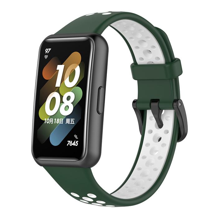 Gambar Finchy Silicone Strap for Huawei Band 7 Nike Dual Tone Wristband - Army White dari Finchy Indonesia undefined Tokopedia