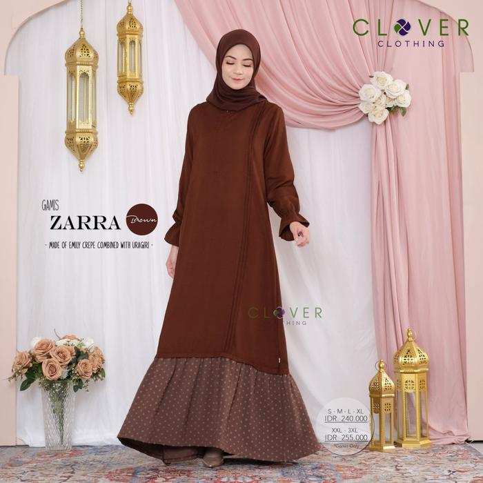 Gambar Gamis Muslim Wanita Terbaru Clover Clothing Gamis Zarra - Brown, S dari Griya Muslim Amanah 2 undefined Tokopedia