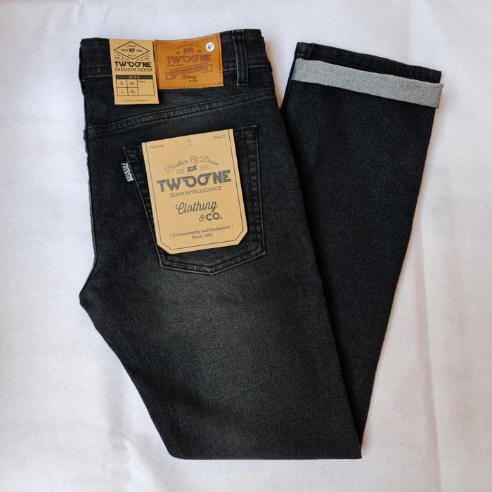 Gambar Celana Jeans Pria Panjang Slim Fit Denim Stretch Black Jaz Scarup - Blackjaz Scarup, S dari PELABUHAN - JEANS undefined Tokopedia