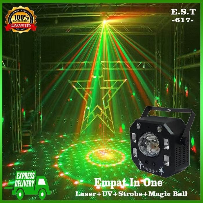 Gambar Lampu panggung cafe live music laser disco 4in1 warna warni dari EST 617 by Lighting pro undefined Tokopedia