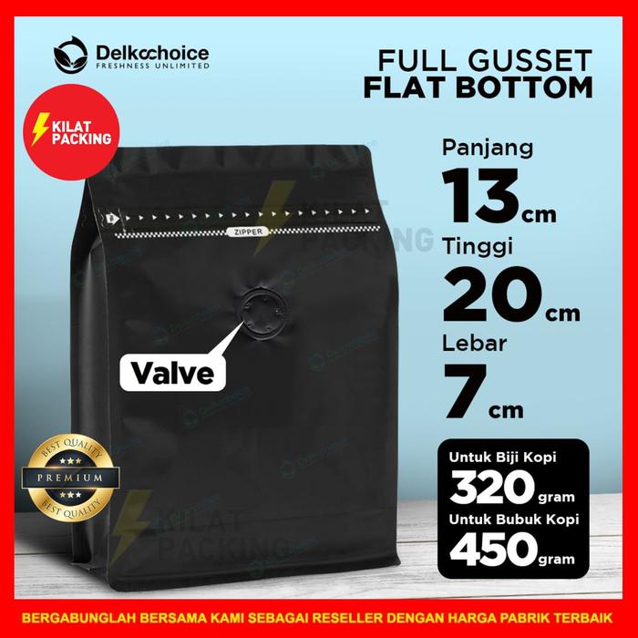 Gambar Plastik Kemasan SMALL Standing Pouch 12cm DELKOCHOICE Sealer Makanan - FB Black GV1320 dari kilat packing undefined Tokopedia