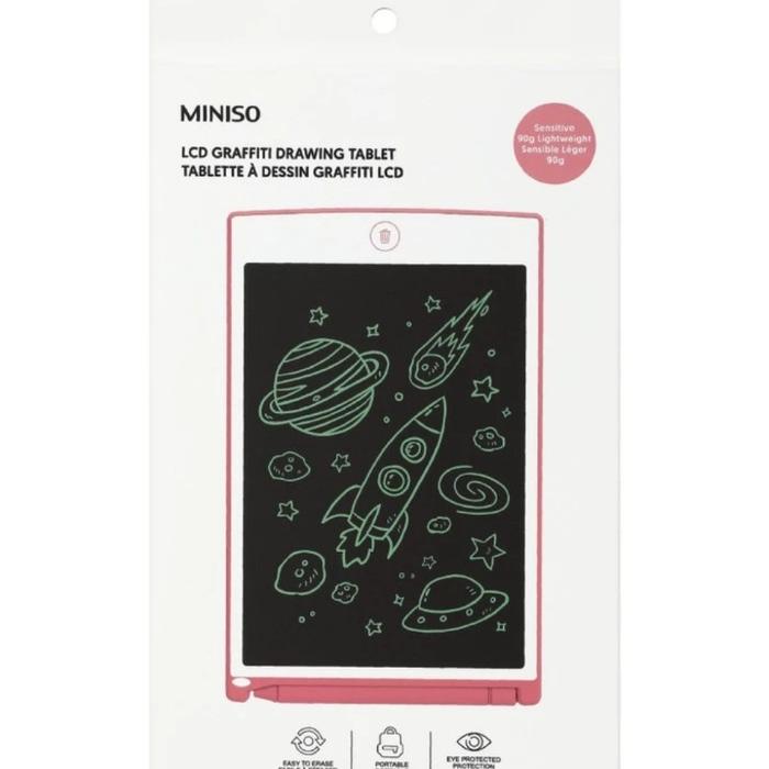 Gambar Tablet LCD Drawing gravity MINISO - Tablet Digital belajar menggambar - Merah Muda dari jastipsripilan undefined Tokopedia