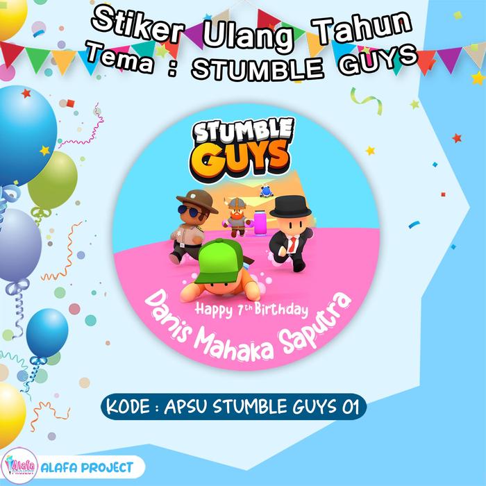 Gambar Stiker Birthday Ulang Tahun Stumble Guys - Stumble Guys 01 dari ALAFA PROJECT undefined Tokopedia