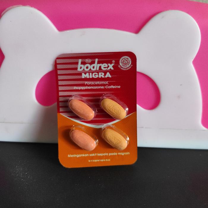 Gambar bodrex migran / flu dan batuk / extra per strip isi 4 tablet migran - flu dan batuk dari SKI-Aseng undefined 4 Tokopedia
