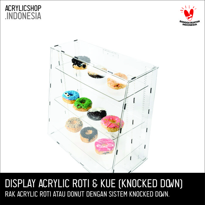 Jual DISPLAY ROTI / KUE / DISPLAY ACRYLIC / AKRILIK ETALASE / RAK ...