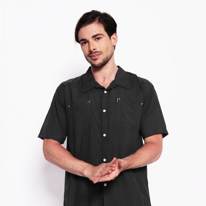 Gambar Blanker Kemeja Pendek / Casual Shirt / Two Pocket / Formal Shirt - Hitam, M dari Blanker Shop undefined Tokopedia