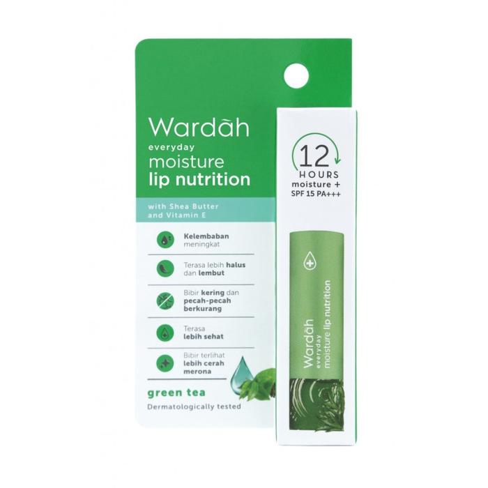 Gambar Wardah Everyday Fruity Sheer Lipbalm & Everyday Moisture Lip Nutrition - LN Greentea dari Pinkangelus undefined Tokopedia