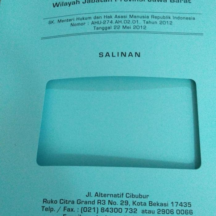 Gambar Cover Akta/ Kulit Akta Notaris ( Custom - Biru Muda dari Amalaprint undefined Tokopedia