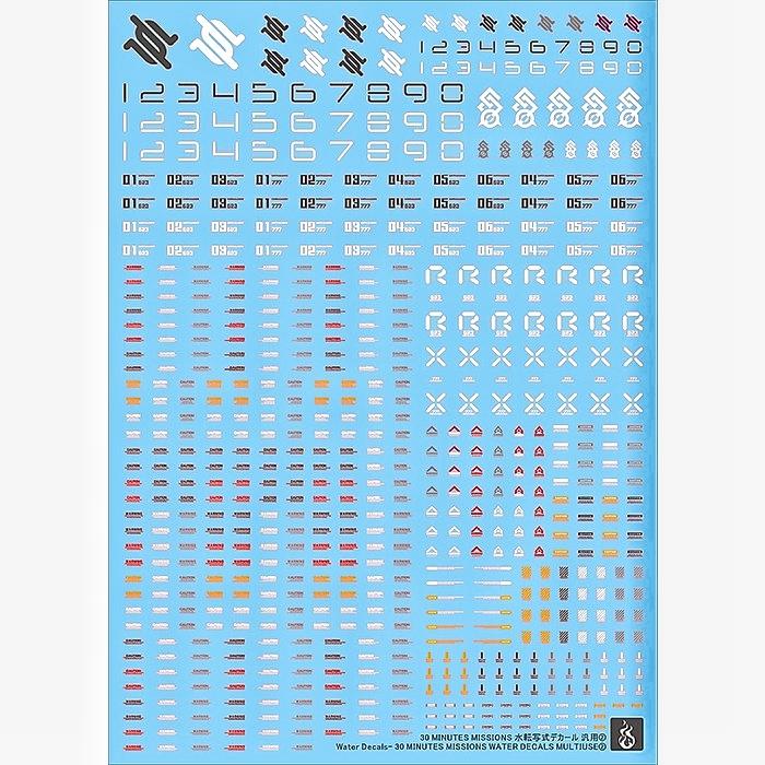 Gambar HG 1/144 30MM 30 MINUTES MISSION MULTI USE WATER DECAL GHOST CUSTOM - VER. 2 dari Tokyo Beat undefined Tokopedia