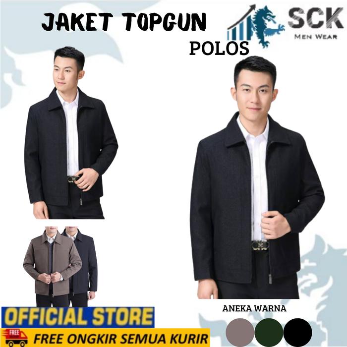 Gambar JAS JAKET TOPGUN BALERO POLOS SBY KANTOR FORMAL HITAM COKELAT - Hitam, M dari Sekawan Karunia Jaya undefined Tokopedia