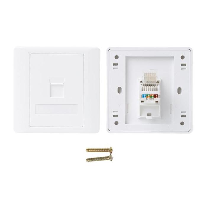 Jual LAN CAT5E Network Module RJ45 Cable Interface Outlet Wall Socket ...