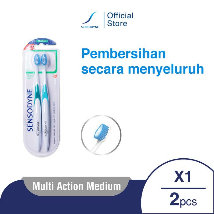 Gambar Sensodyne Sikat Gigi Sensitif Multi Action Medium 2s dari Sensodyne Indonesia undefined Tokopedia