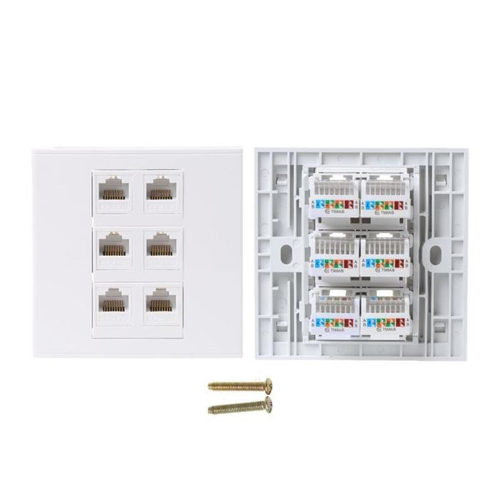Jual LAN CAT5E Network Module RJ45 Cable Interface Outlet Wall Socket ...