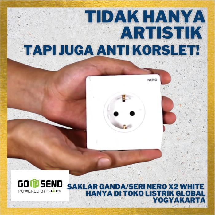 Gambar Stop Kontak SNI Anti Kebakaran NERO White Putih Simpel dari Toko Listrik Global undefined Tokopedia